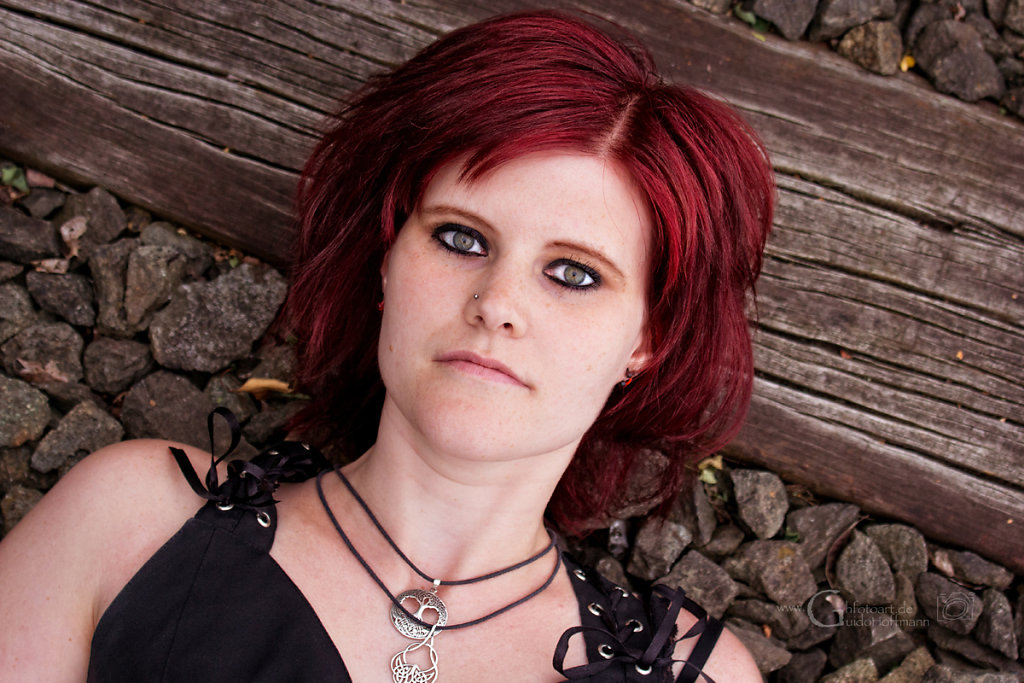 rotes Haar